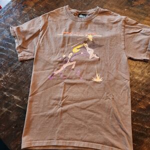ThinkGeek  Size S Brown Graphic T-Shirt: Tesla VS. Edison Final Round